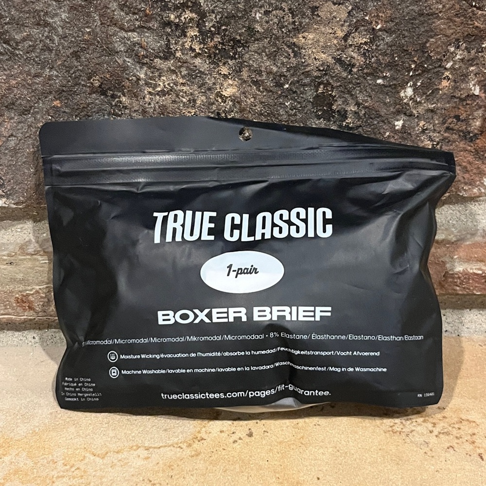 True Classic Stretch Micromodal Carbon Black Boxer Brief